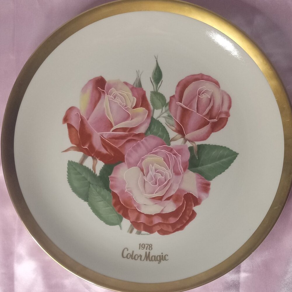 Vintage Rose Plate